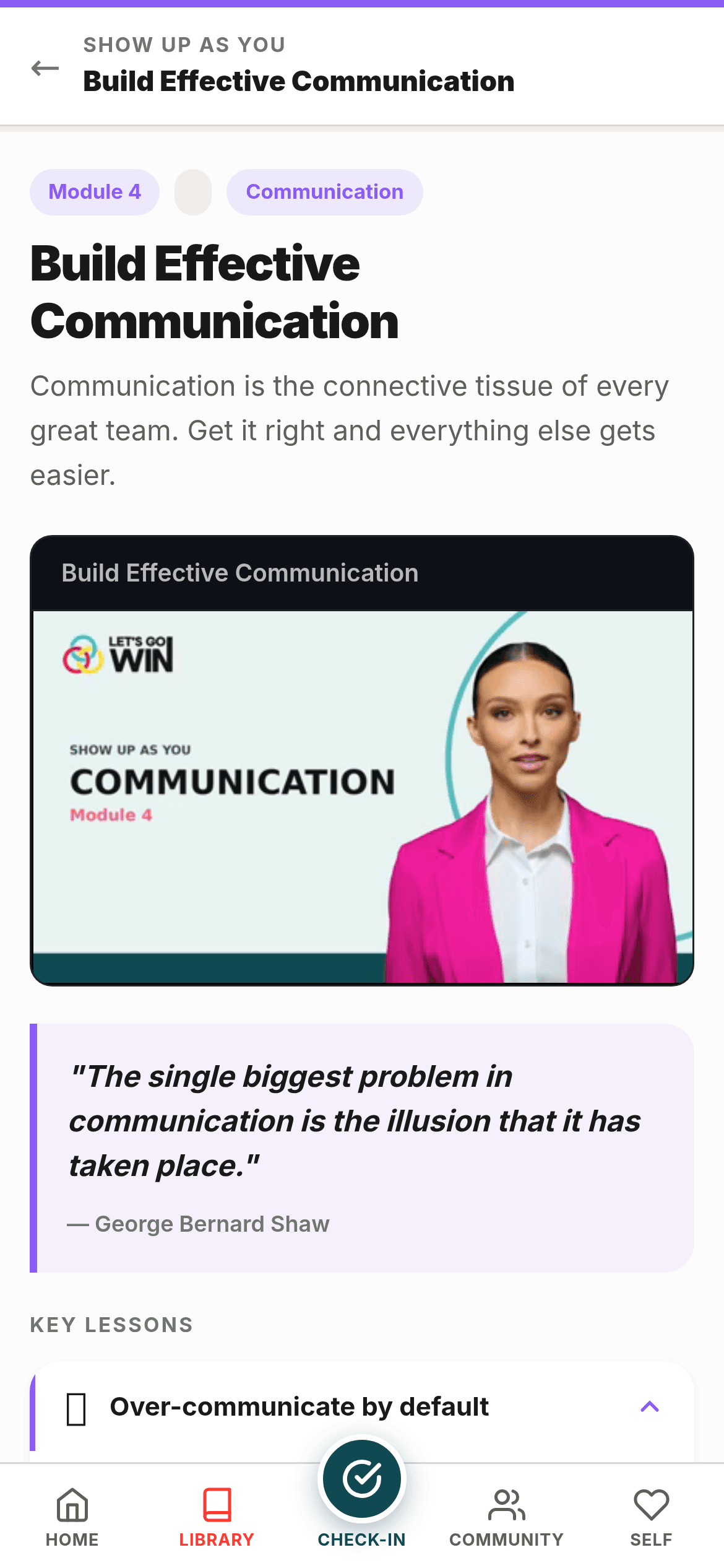 Show Up As You course — SEAL communication framework